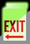EXIT w/Arrow 13" X 10" Double-Sided Drop Ceiling Glow-Sign