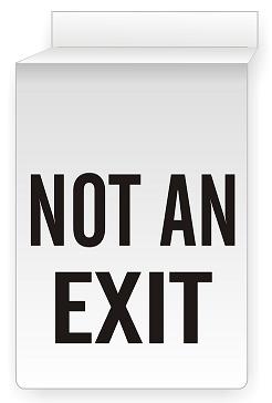 Drop Ceiling Mount NOT AN EXIT Sign 13 X 10 Double-Sided