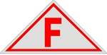 F FLOOR TRUSS IDENTIFICATION Sign - 12 x 6 Aluminum