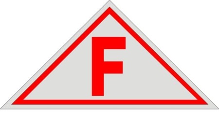 F FLOOR TRUSS IDENTIFICATION Sign - 12 x 6 Aluminum
