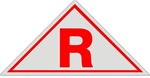 R ROOF TRUSS IDENTIFICATION Sign - 12 X 6 Aluminum
