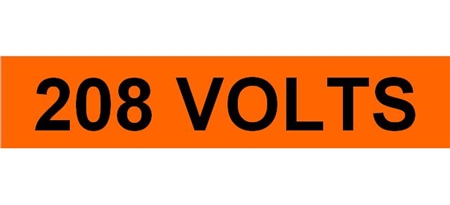 208 VOLTS Electrical Marker - Choose from 3 sizes