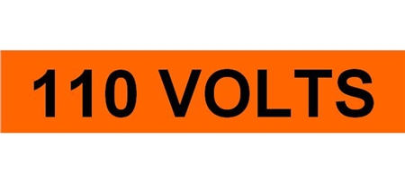 110 VOLTS Electrical Marker - 3 Sizes to choose from
