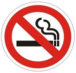 Non-Slip NO SMOKING SYMBOL, Walk On 17 inch diameter Floor Decal