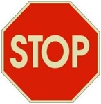 STOP SIGN (GLOW in the Dark) - Walk On 17 inch diameter, floor decal