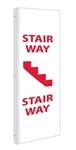 2-Way Stairway Sign,  Unique 90° construction design that stands out, visible from both sided