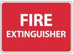 FIRE EXTINGUISHER Identification Sign, 10 X 14, Self Adhesive Vinyl, Plastic or Aluminum.