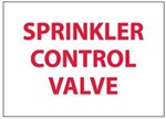 SPRINKLER CONTROL VALVE Sign, 10 X 14 - Choose 2 Self Adhesive Vinyl or Plastic