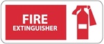FIRE EXTINGUISHER Sign, 7 X 17 - Choose from Self Adhesive Vinyl or Plastic