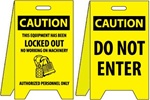 Caution Locked Out /Do Not Enter - Reversible Two Sided Flood Stands