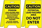Caution Poison Lead Hazard Area/Potential Lead Hazard Area  - Reversible Two Sided Flood Stands