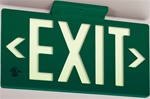 7040 Green Exit PF50 Series Glo Brite® Eco EXIT Sign - 7040B Single Sided or 7042B Double Sided