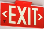 7050 Red Exit PF50 Series Glo Brite® Eco EXIT Sign - 7050B Single Sided or 7052B Double Sided