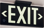 7060 Black Exit PF50 Series Glo Brite® Eco EXIT Sign - 7060B Single Sided or 7062B Double Sided