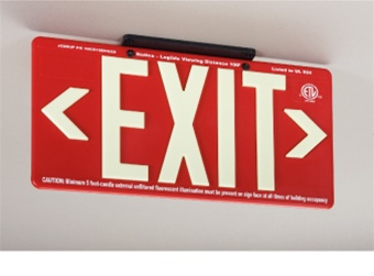 PM100 Series GloBrite® Eco Exit Sign - 7070B Single Sided or 7072B Double Sided