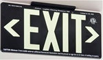 Black PM100 Series GloBrite® Eco Exit Sign - 7090B Single Sided or 7092B Double Sided