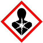 GHS Health Hazard Symbol Labels - Available in 3 Sizes - 1", 2" and 3" Vinyl Labels