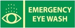 Emergency Eye Wash Glow in the Dark Sign - 5 X 14  Pressure Sensitive or Rigid Plastic