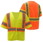 Two Tone Class 3 Construction Safety Vest - ANSI 107-2010