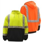 High Visibility Class 3 Fleece Hooded Pullover Sweatshirts