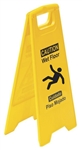 Caution Wet Floor - Bilingual - Heavy Duty Two Sided Flood Stand Sign
