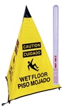 31" Caution Wet Floor Bilingual - Handy Cone™ Floor Sign