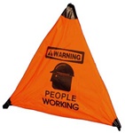 18" Warning People Working Handy Cone™ Floor Sign