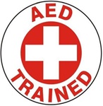AED Trained - Hard Hat Labels are constructed from Durable, Pressure Sensitive Vinyl or Engineer Grade Reflective for maximum day or nighttime visibility.