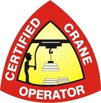 Certified Crane Operator - Hard Hat Labels are constructed from Durable, Pressure Sensitive Vinyl or Engineer Grade Reflective for maximum day or nighttime visibility.