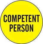 Competent Person - Hard Hat Labels are constructed from Durable, Pressure Sensitive Vinyl or Engineer Grade Reflective for maximum day or nighttime visibility.