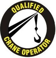 Qualified Crane Operator Hard Hat Labels are constructed from Durable, Pressure Sensitive Vinyl or Engineer Grade Reflective for maximum day or nighttime visibility.