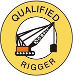 Qualified Rigger - Hard Hat Labels are constructed from Durable, Pressure Sensitive Vinyl or Engineer Grade Reflective for maximum day or nighttime visibility.