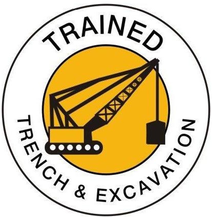 Trained Trench & Excavation - Hard Hat Labels are constructed from Durable, Pressure Sensitive Vinyl or Engineer Grade Reflective , Sold 25 per pack