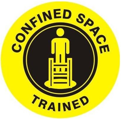 Confined Space Trained - Hard Hat Labels are constructed from Durable, Pressure Sensitive Vinyl or Engineer Grade Reflective for maximum day or nighttime visibility.