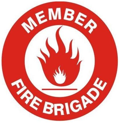 Fire Brigade Member - Hard Hat Labels are constructed from Durable, Pressure Sensitive Vinyl or Engineer Grade Reflective for maximum day or nighttime visibility.