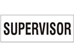 Supervisor - Hard Hat Labels are constructed from Durable, Pressure Sensitive Vinyl or Engineer Grade Reflective for maximum day or nighttime visibility.