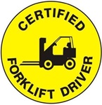 Certified Forklift Driver - Hard Hat Labels are constructed from Durable, Pressure Sensitive Vinyl or Engineer Grade Reflective for maximum day or nighttime visibility.