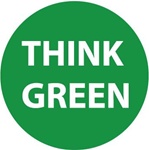 Think Green Hard Hat Labels are constructed from Durable, Pressure Sensitive or Reflective Vinyl, Sold 25 per pack