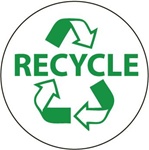Recycle Hard Hat Labels are constructed from Durable, Pressure Sensitive or Reflective Vinyl, Sold 25 per pack