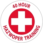 40 Hour Hazwoper Training - Hard Hat Labels are constructed from Durable, Pressure Sensitive or Reflective Vinyl, Sold 25 per pack