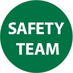 Safety Team - Hard Hat Labels are constructed from Durable, Pressure Sensitive or Reflective Vinyl, Sold 25 per pack