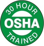 30 Hour OSHA Trained - Hard Hat Labels are constructed from Durable, Pressure Sensitive Vinyl or Engineer Grade Reflective , Sold 25 per pack