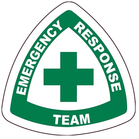 Emergency Response Team - Hard Hat Labels are constructed from Durable, Pressure Sensitive Vinyl or Engineer Grade Reflective for maximum day or nighttime visibility.
