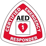 Certified AED Emergency Responder Hard Hat Labels are constructed from Durable, Pressure Sensitive Vinyl or Engineer Grade Reflective for maximum day or nighttime visibility.
