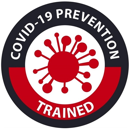 COVID-19 Prevention Trained - Hard Hat Labels are constructed from Durable, Pressure Sensitive Vinyl or Engineer Grade Reflective for maximum day or nighttime visibility.