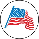 American Flag - Hard Hat Labels are constructed from Durable, Pressure Sensitive or Reflective Vinyl, Sold 25 per pack