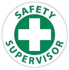 Label Sticker Work Safely Manager Officer Safety Supervisor Hard Hat Decal 