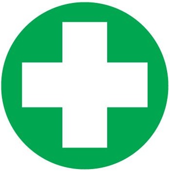 First Aid White Cross - Hard Hat Labels are constructed from Durable, Pressure Sensitive or Reflective Vinyl, Sold 25 per pack