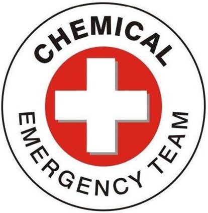 Chemical Emergency Team - Hard Hat Labels are constructed from Durable, Pressure Sensitive or Reflective Vinyl, Sold 25 per pack