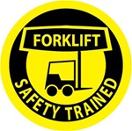 Forklift Safety Trained - Hard Hat Labels are constructed from Durable, Pressure Sensitive or Reflective Vinyl, Sold 25 per pack